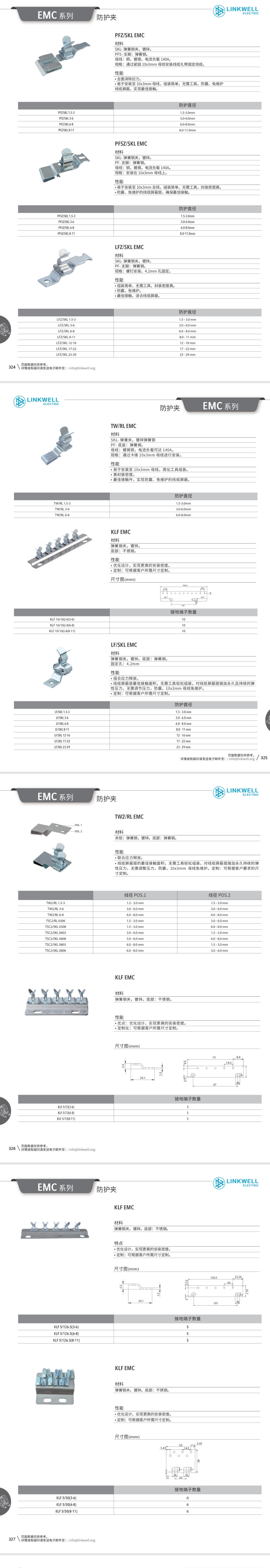 EMC螺钉,母线安装型屏蔽夹 1