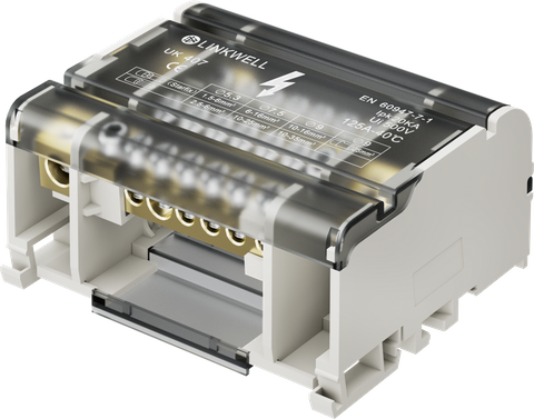 LINKWELL UK407125A配电箱DIN导轨配电终端块