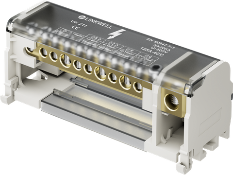 LINKWELL UK211 125A配电箱DIN导轨配电终端块