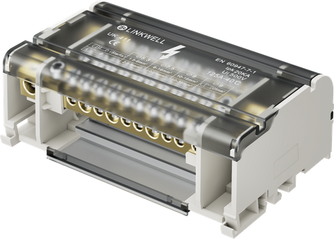 LINKWELL UK411 125A配电箱DIN导轨配电终端块